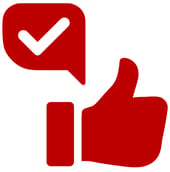 Thumbs up with a check mark