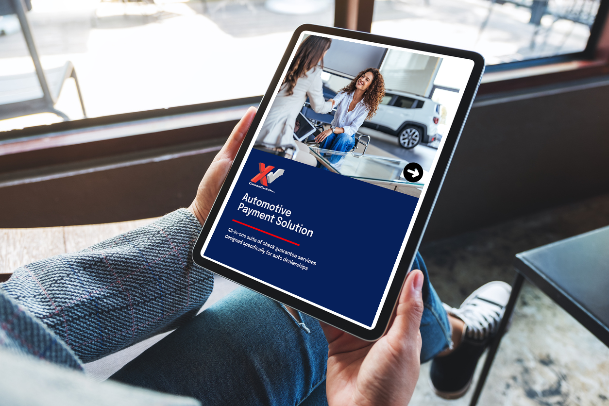 CrossCheck's Auto guide on tablet