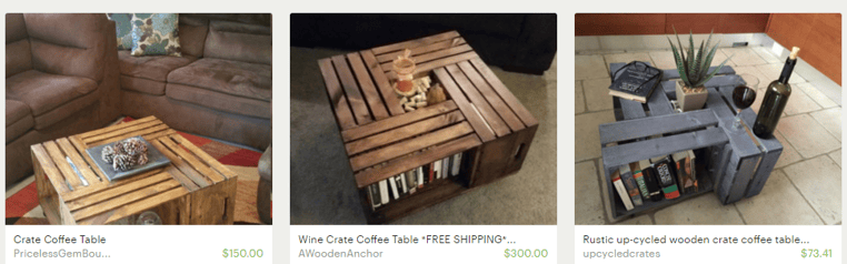 Wooden Crates Featured on Etsy