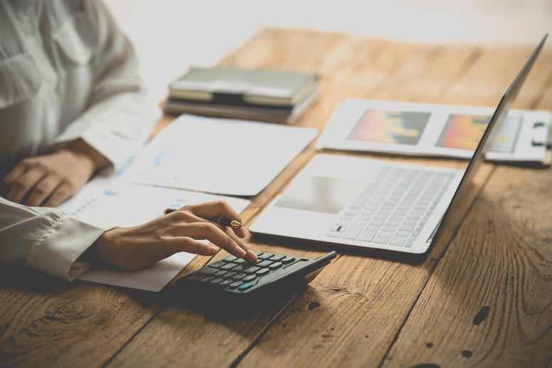 woman going over her finances