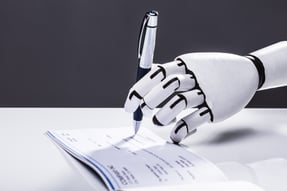 robot signing check